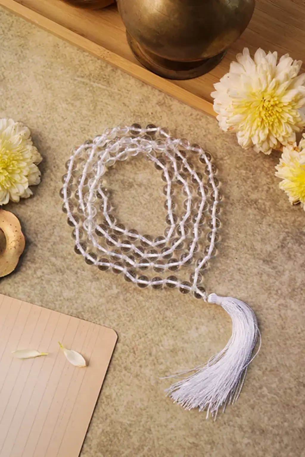 Clear Quartz Mala